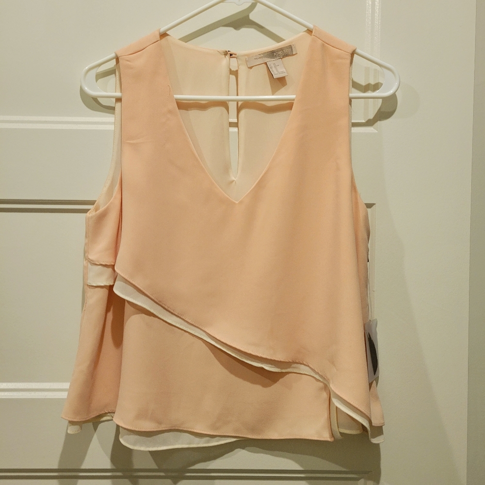 NWT Forever 21 pink draped chiffon top (Size XS)